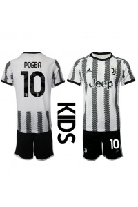 Juventus Paul Pogba #10 Babytruitje Thuis tenue Kind 2022-23 Korte Mouw (+ Korte broeken)